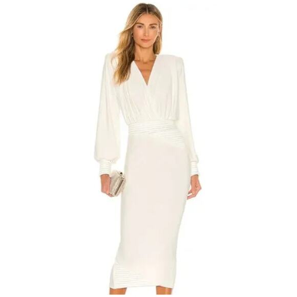 Zhivago Lover Man Midi Dress in White Size 2 U.S. / 6 U.K. - Picture 2 of 5